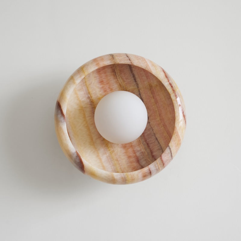 Piedra Modern Minimalist Marble Glass Wall Lamp - Letslighting