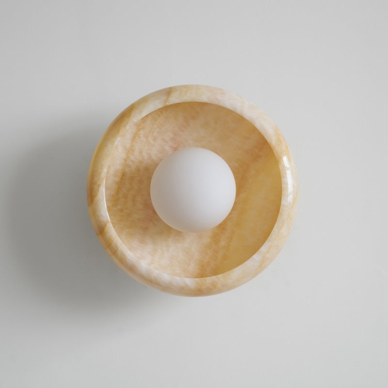 Piedra Modern Minimalist Marble Glass Wall Lamp - Letslighting