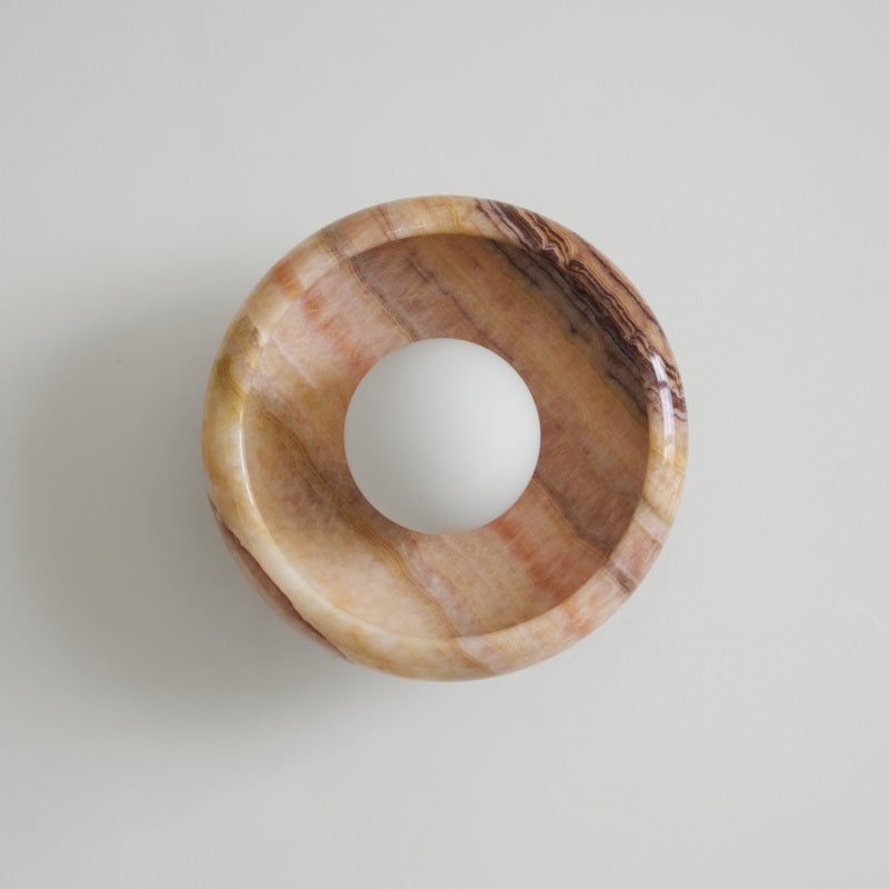 Piedra Modern Minimalist Marble Glass Wall Lamp - Letslighting