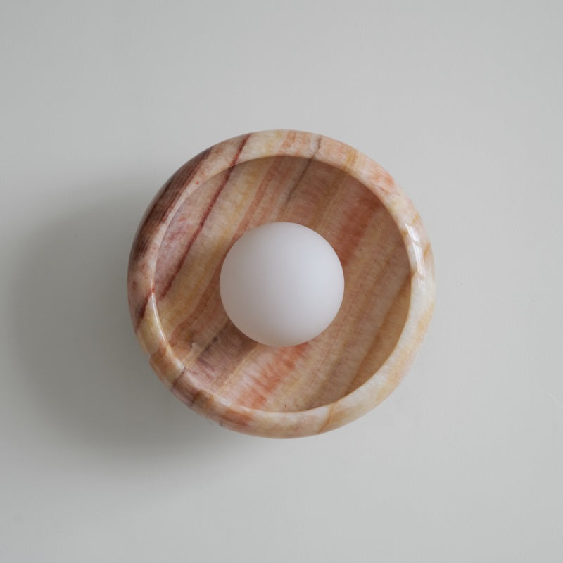 Piedra Modern Minimalist Marble Glass Wall Lamp - Letslighting