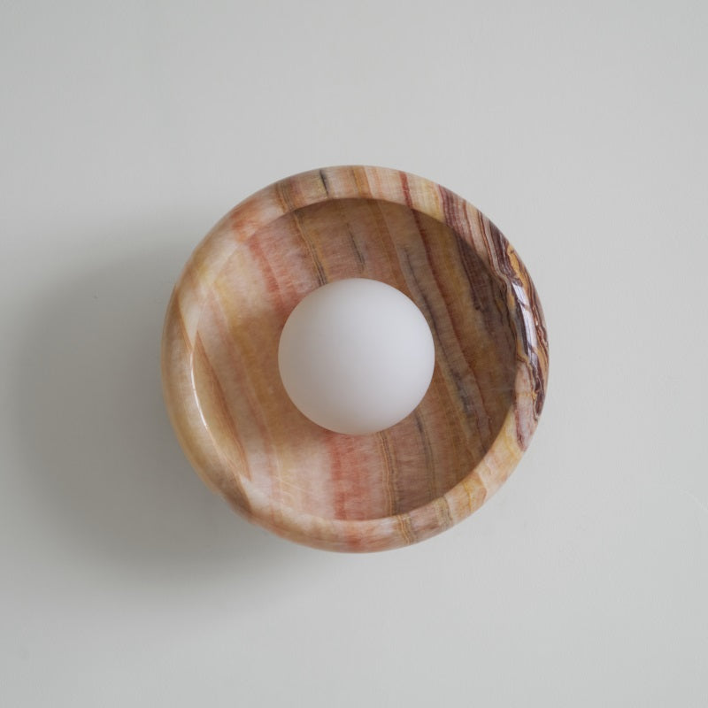 Piedra Modern Minimalist Marble Glass Wall Lamp - Letslighting