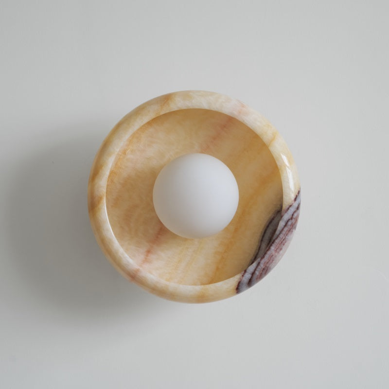 Piedra Modern Minimalist Marble Glass Wall Lamp - Letslighting