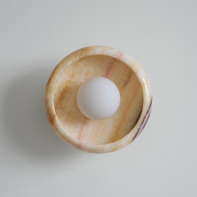 Piedra Modern Minimalist Marble Glass Wall Lamp - Letslighting