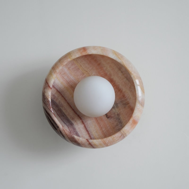 Piedra Modern Minimalist Marble Glass Wall Lamp - Letslighting