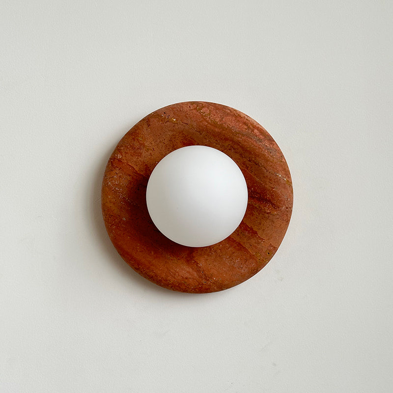 Orli Modern Minimalist Travertine Sconce Wall Lamp - Letslighting