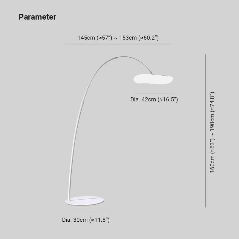 Minori Modern LED Stehlampe Weiß/Schwartz Wohn/Schlafzimmer Metall&Acryl Dimmbar
