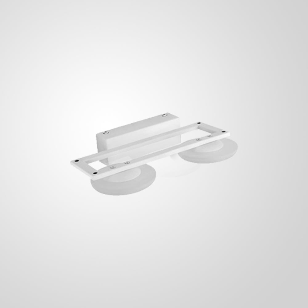 Arisha Moderne Quadratische Metall/Acryl Wandleuchte, Weiß, Badezimmer