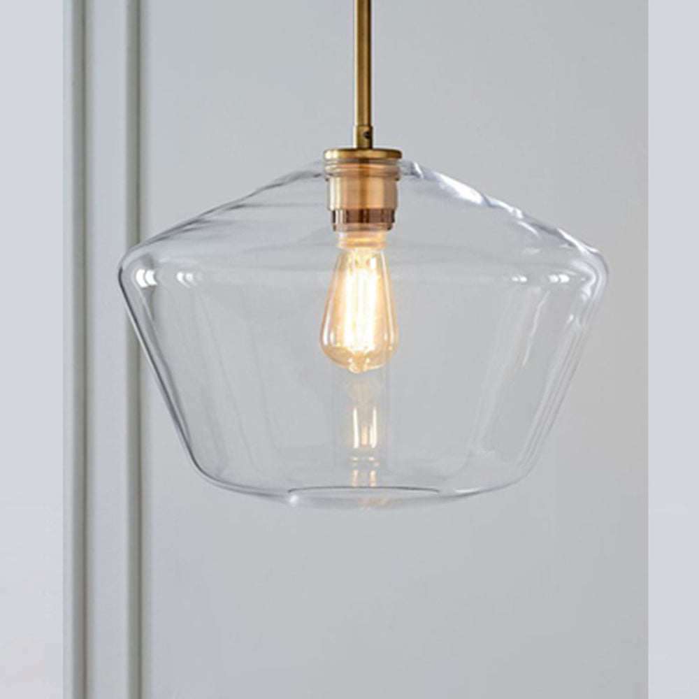 Valentina Moderne Pendelleuchte, Glas, Klar/Bernstein, Schlafzimmer