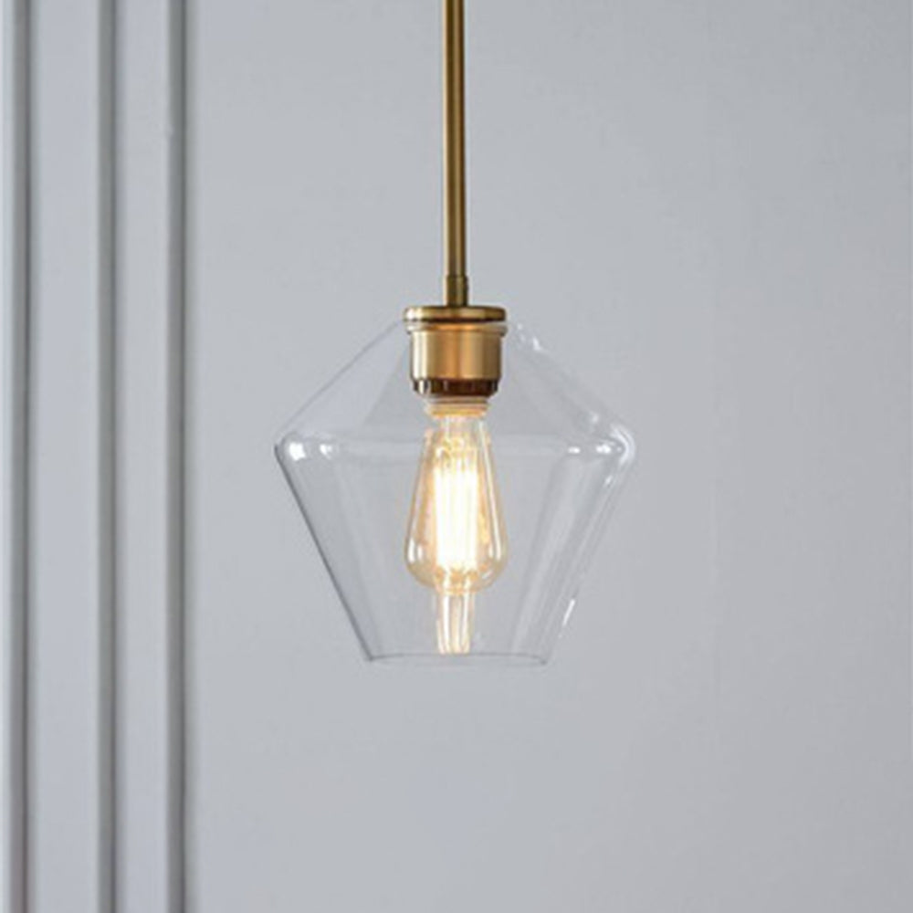 Valentina Moderne Pendelleuchte, Glas, Klar/Bernstein, Schlafzimmer