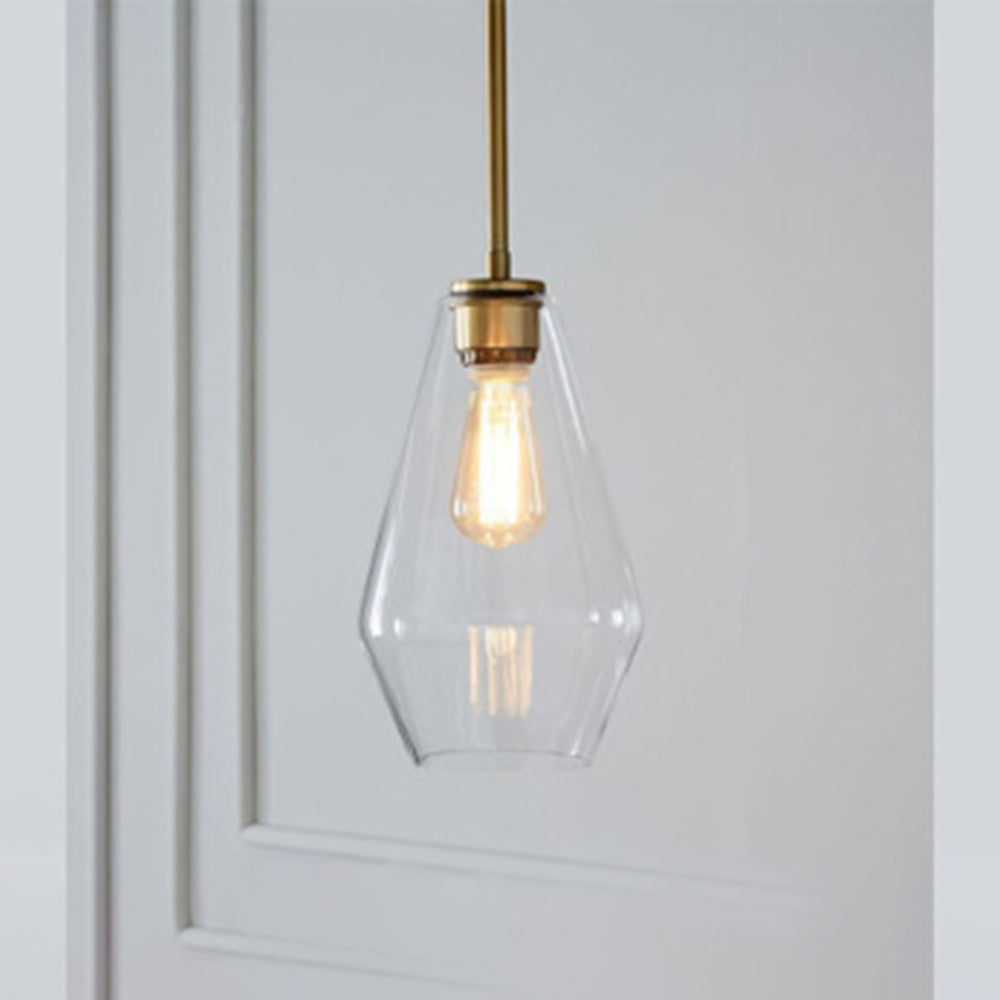 Valentina Moderne Pendelleuchte, Glas, Klar/Bernstein, Schlafzimmer