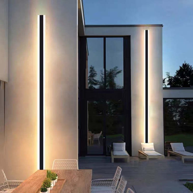 Arisha Modern Linear Außenwandleuchte Metall Acryl Garten Flur