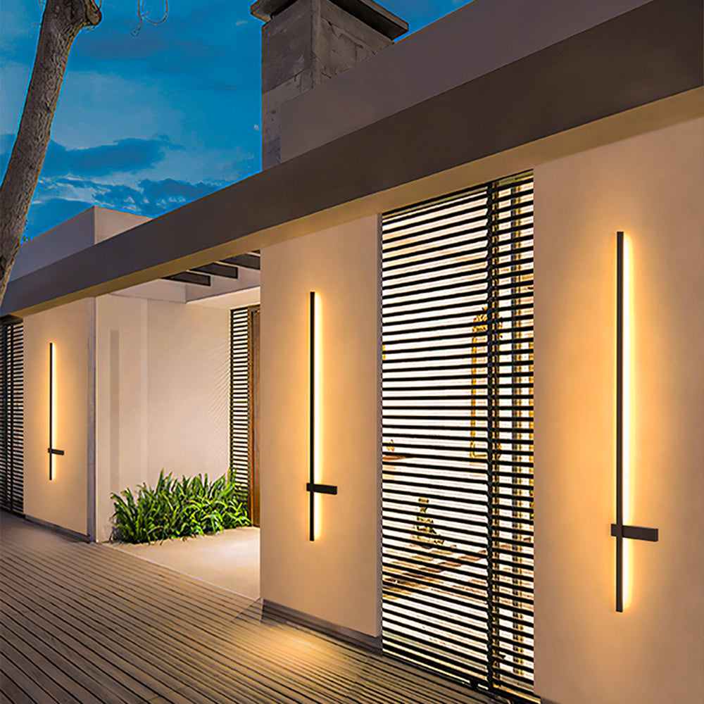Ray Außenwandleuchte Minimalistisch  Duo-Linear   Schwarz  LED  Garten Balkon