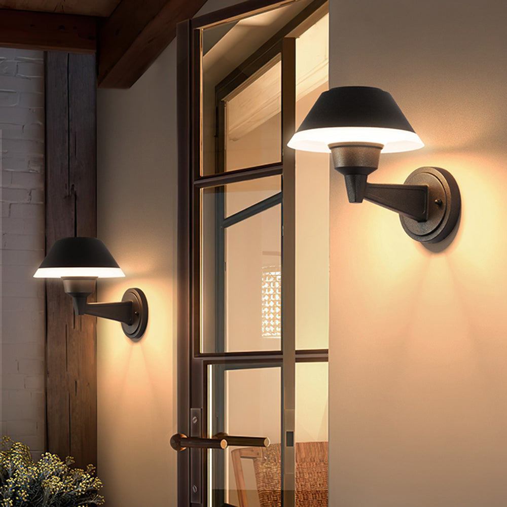 Arisha Modern LED Außenwandleuchte Schwarz Garten/Flur/Balkon Metall&Acryl 22CM Lang