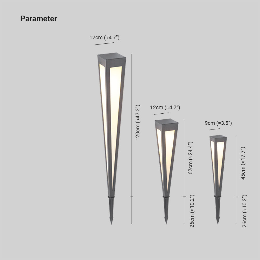 Arisha Modern LED Linear Außenleuchte Schwarz Garten/Flur/Balkon Metall&Acryl