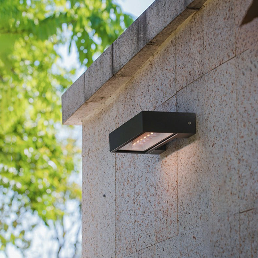 Ray LED Industrial Außenwandleuchte Metall Acryl Garten Flur Terrasse