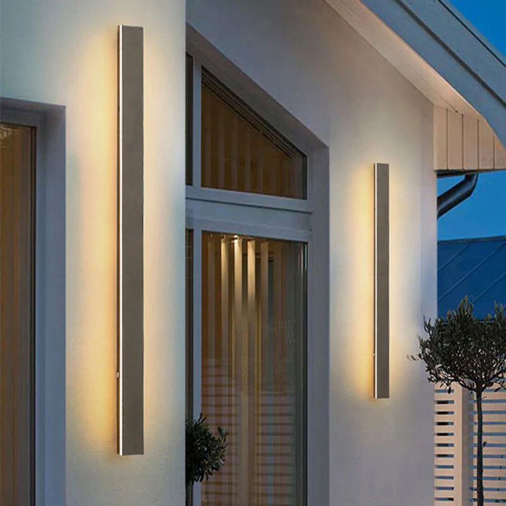 Ray Moderne Linear Außenwandleuchte Metall Acryl Garten Flur