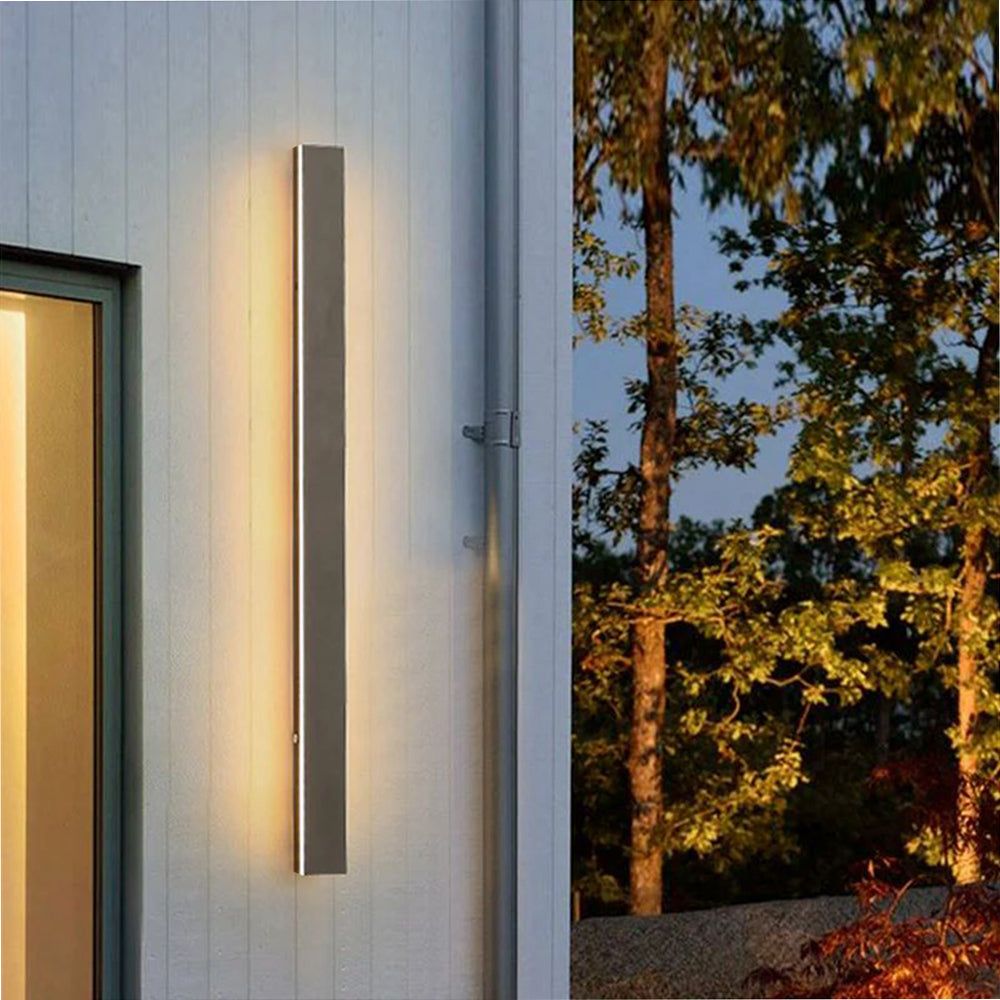Ray Moderne Linear Außenwandleuchte Metall Acryl Garten Flur