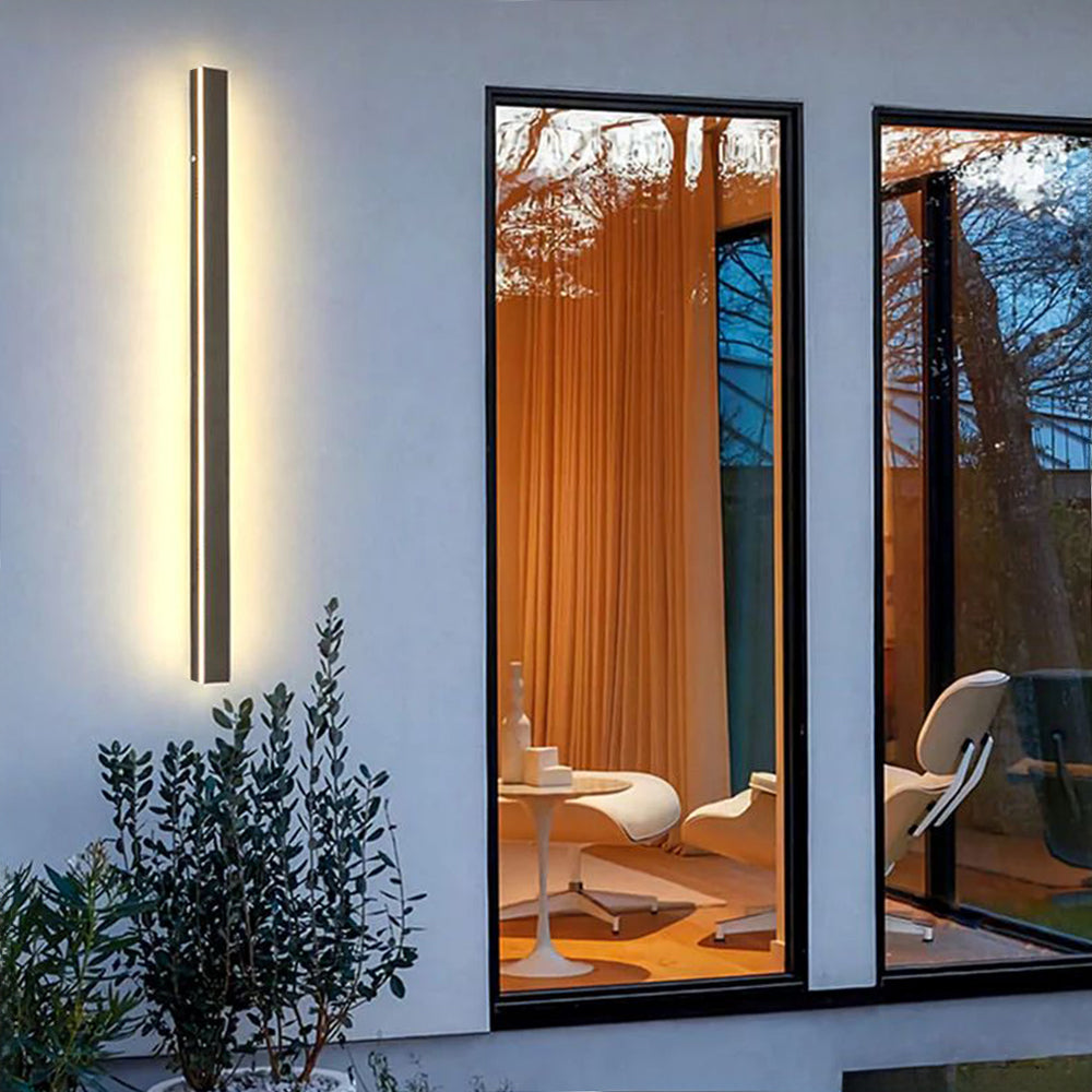 Ray Moderne Linear Außenwandleuchte Metall Acryl Garten Flur