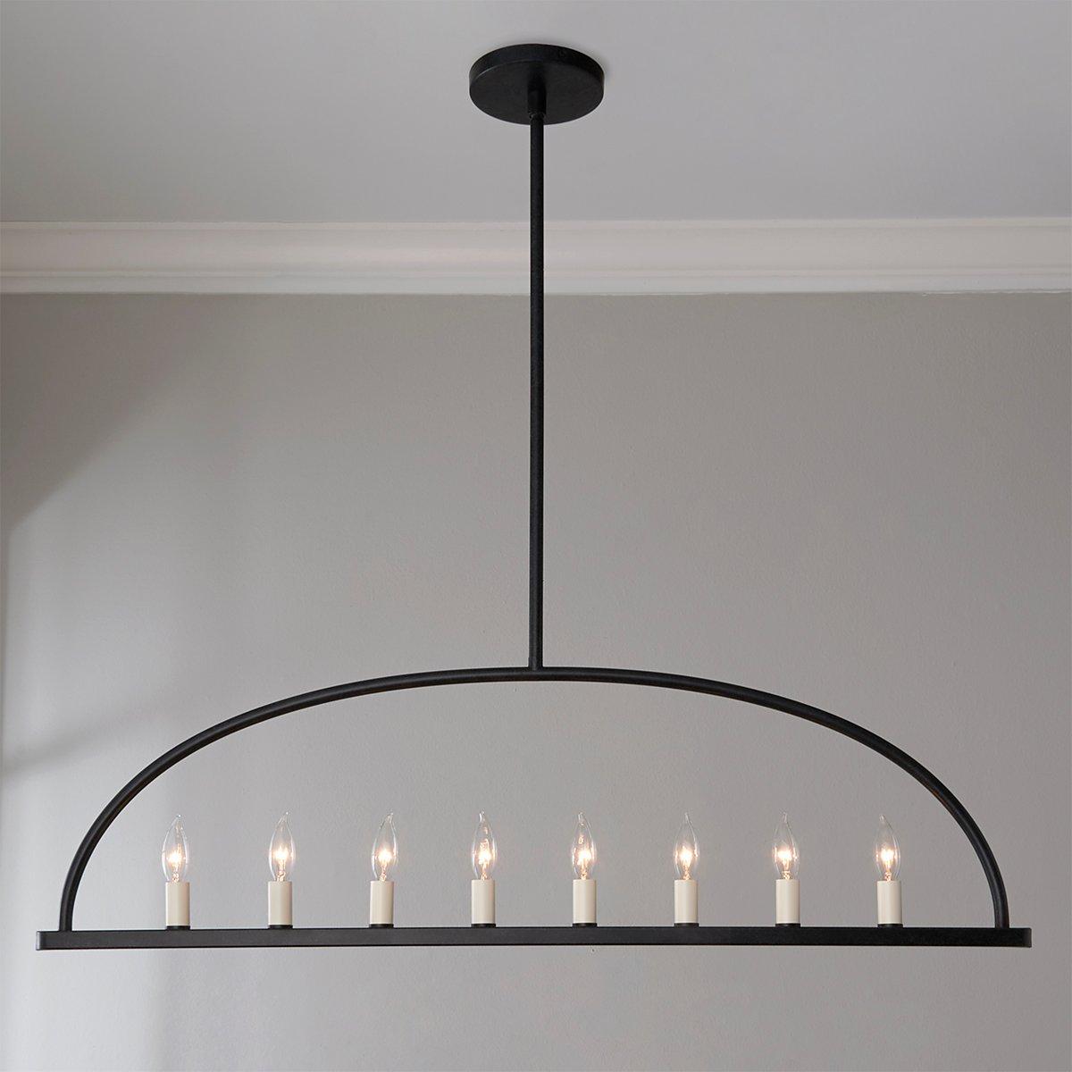 Abbott Linear Minimalist Metal Chandelier - Letslighting