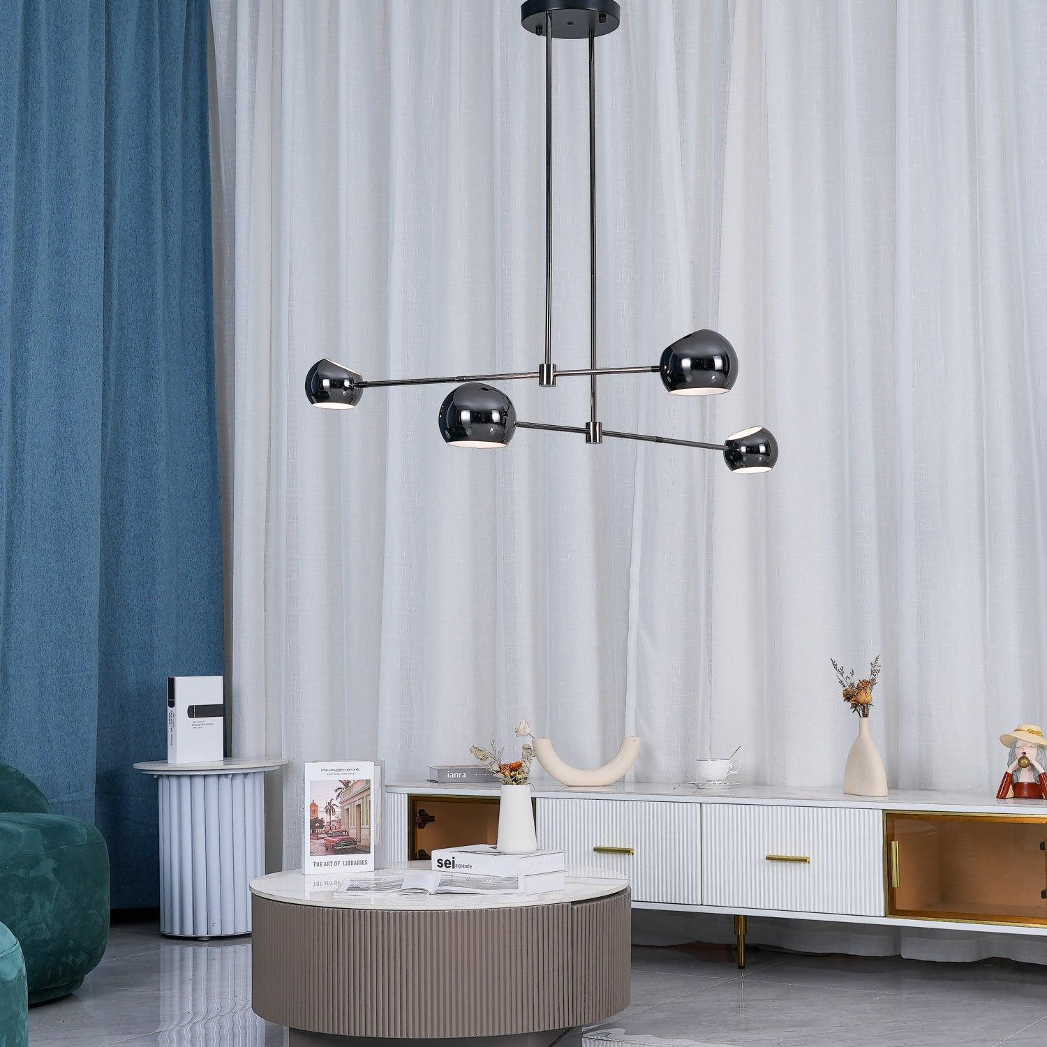 Lustra Kronleuchter Schwarz Glas Acaba Elegant-Letslighting