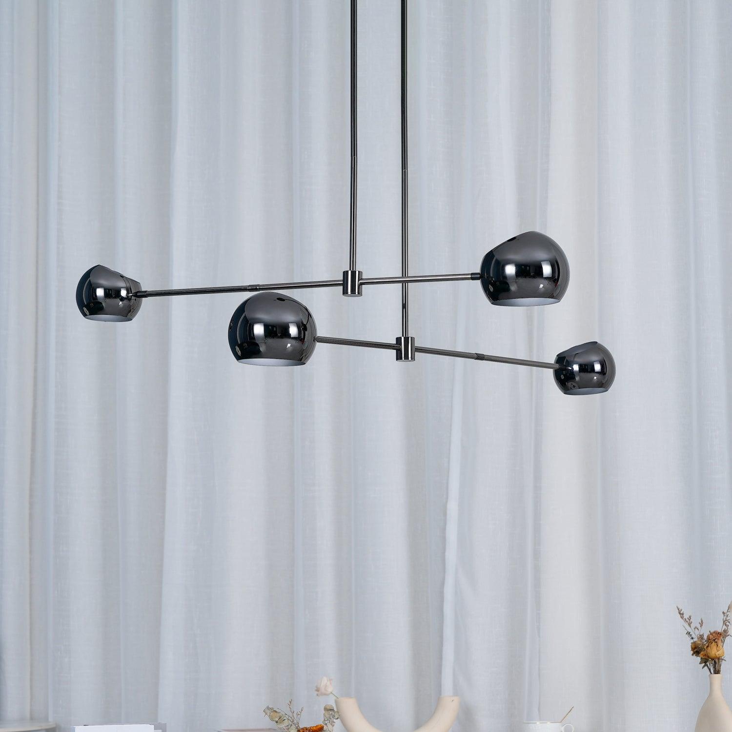 Lustra Kronleuchter Schwarz Glas Acaba Elegant-Letslighting