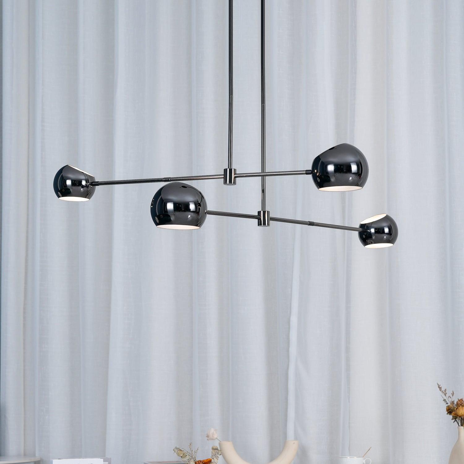 Lustra Kronleuchter Schwarz Glas Acaba Elegant-Letslighting