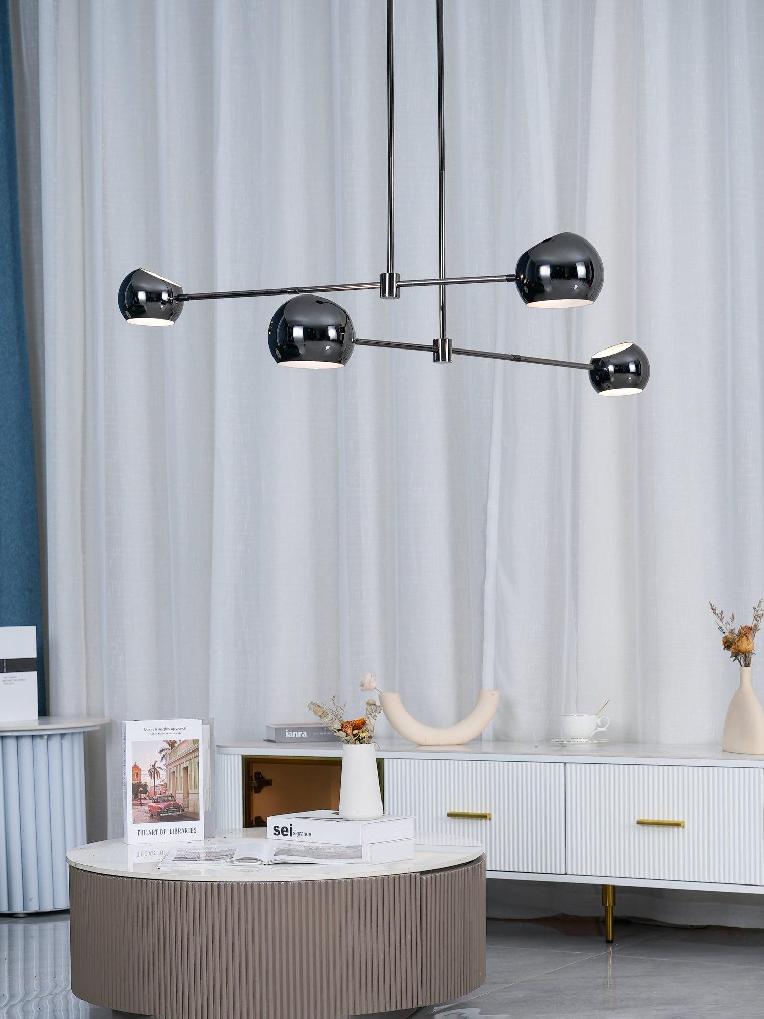 Lustra Kronleuchter Schwarz Glas Acaba Elegant-Letslighting