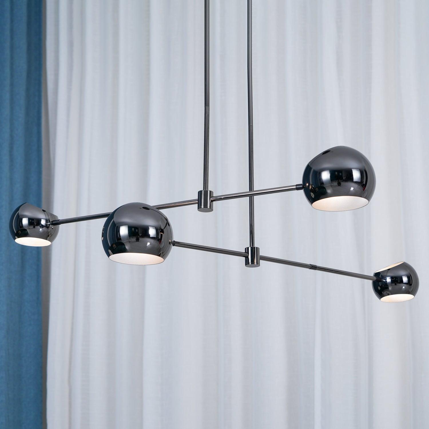 Lustra Kronleuchter Schwarz Glas Acaba Elegant-Letslighting