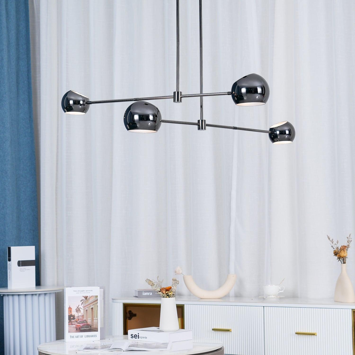 Lustra Kronleuchter Schwarz Glas Acaba Elegant-Letslighting