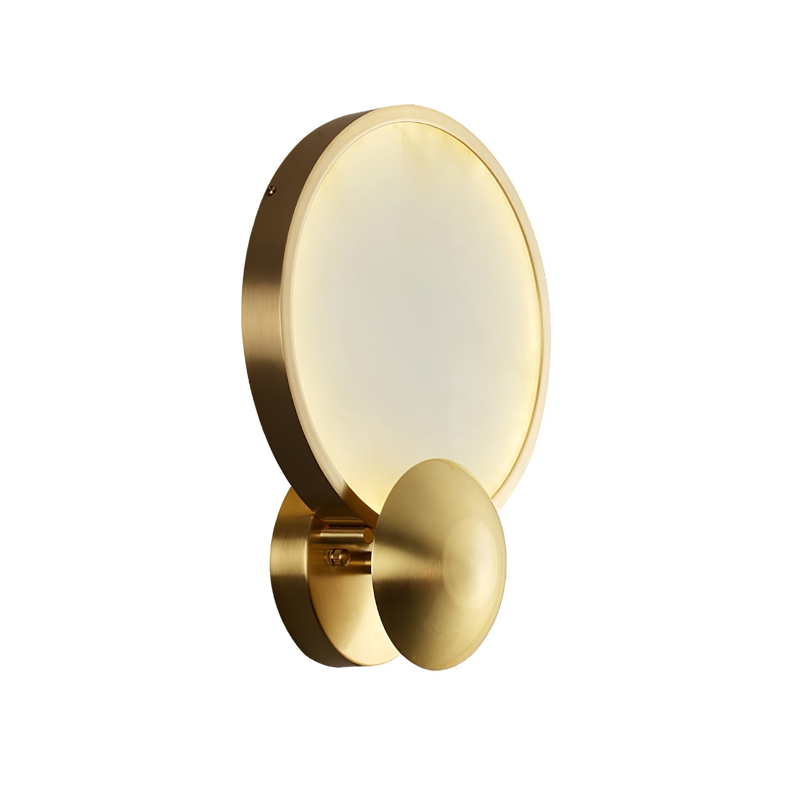 Sol Alabaster Brass Wall Light - Neutralighting