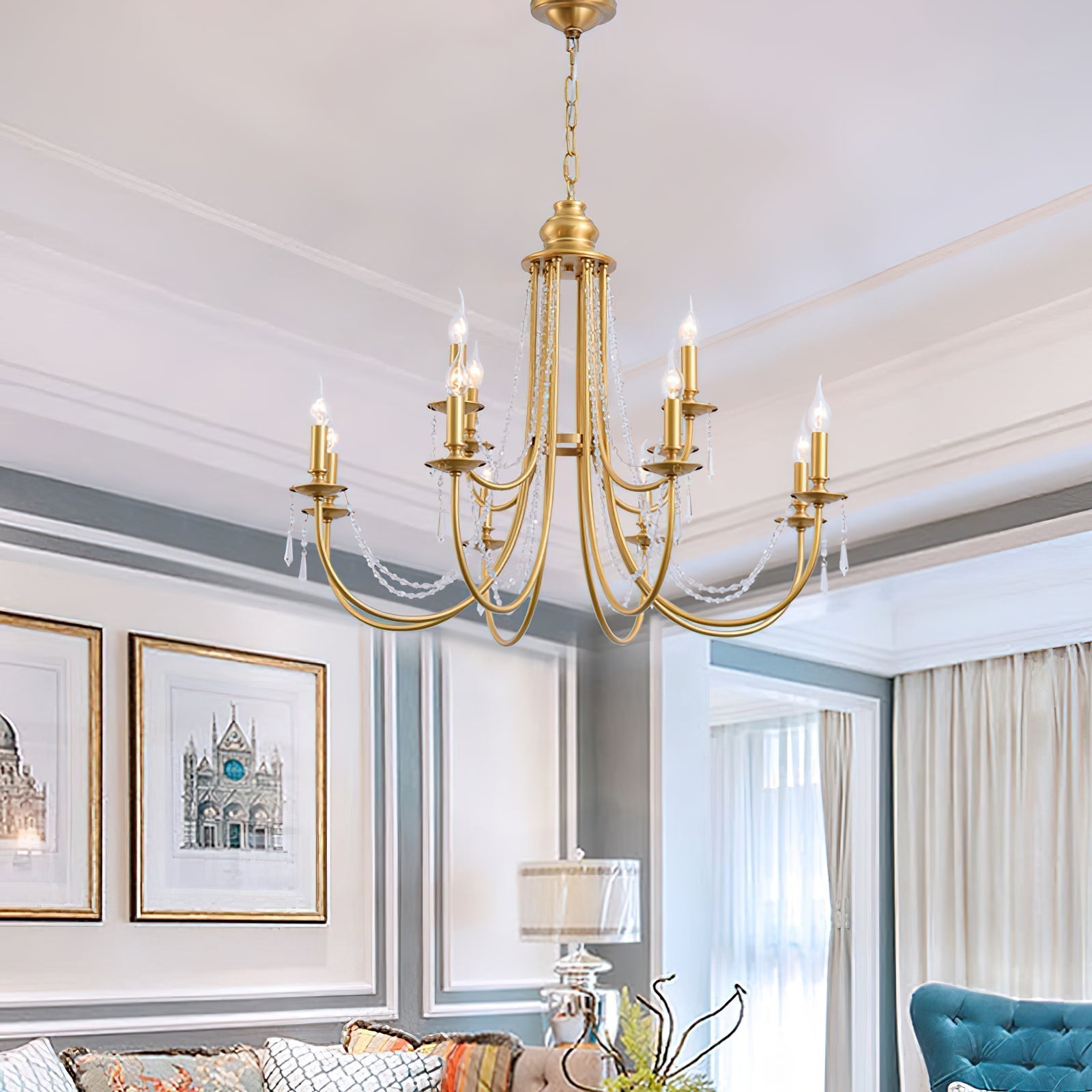 Acroma Modern Traditional Crystal Chandelier - Letslighting