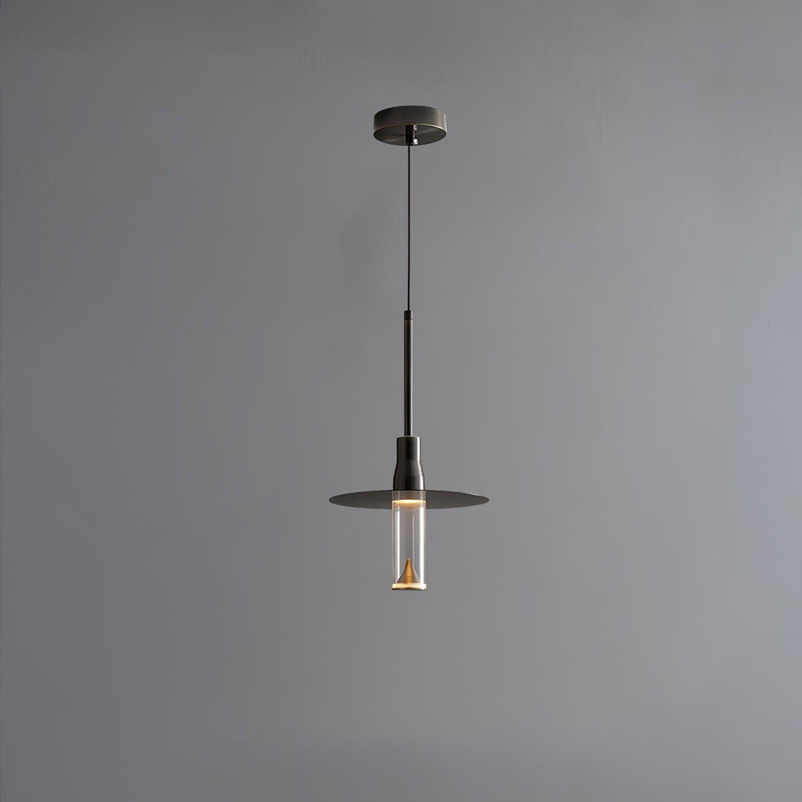 Solara Pendelleuchte Hut Platte Chrom Modern-Letslighting
