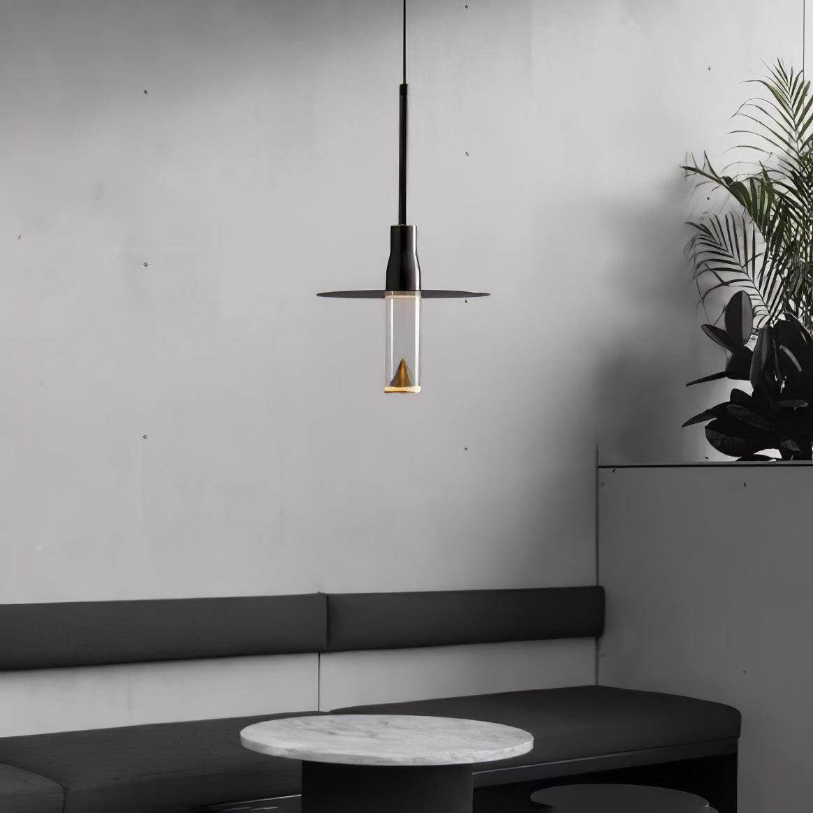 Solara Pendelleuchte Hut Platte Chrom Modern-Letslighting