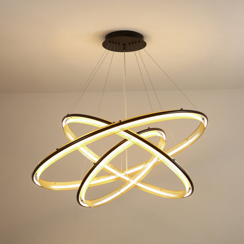 Erveliel Modern Minimalistisch LED Rund Kronleuchter-Letslighting
