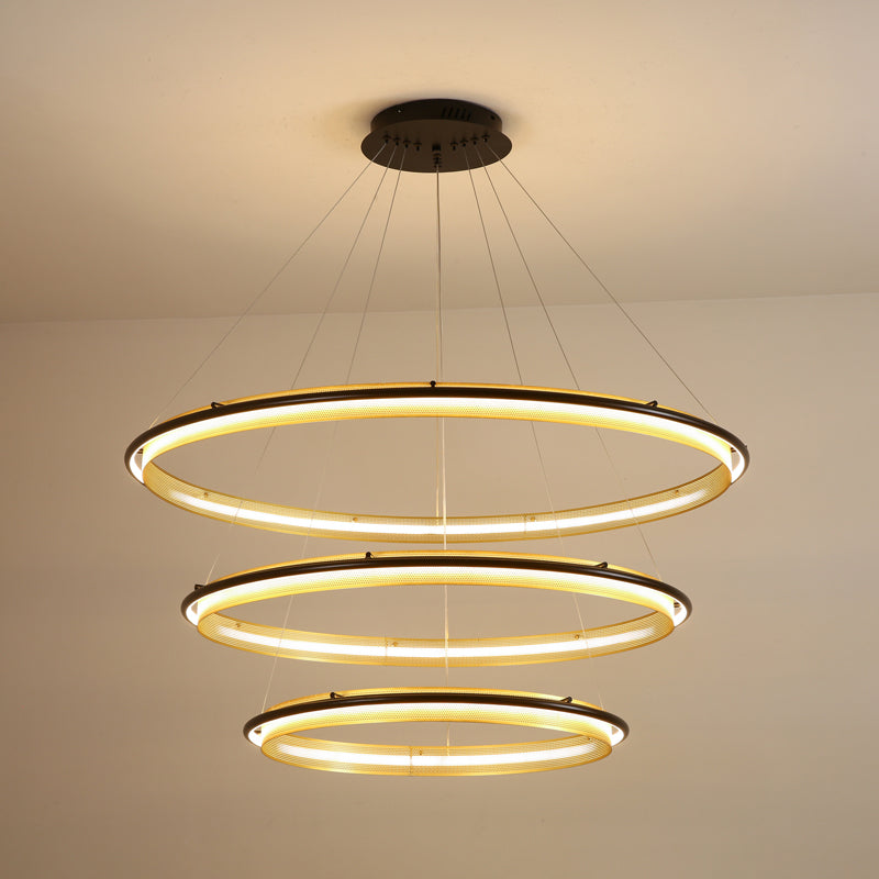 Erveliel Modern Minimalistisch LED Rund Kronleuchter-Letslighting