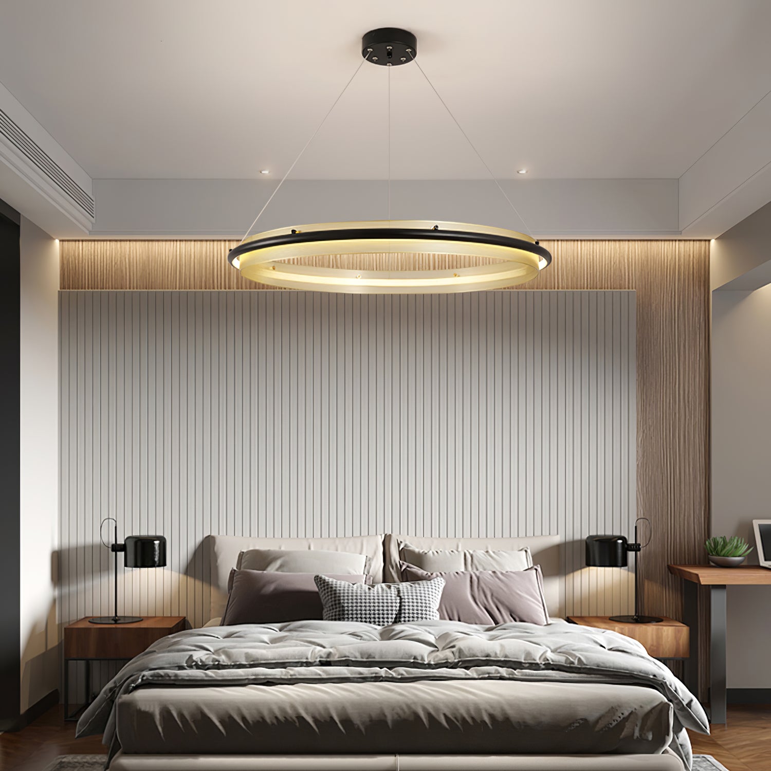 Erveliel Modern Minimalistisch LED Rund Kronleuchter-Letslighting