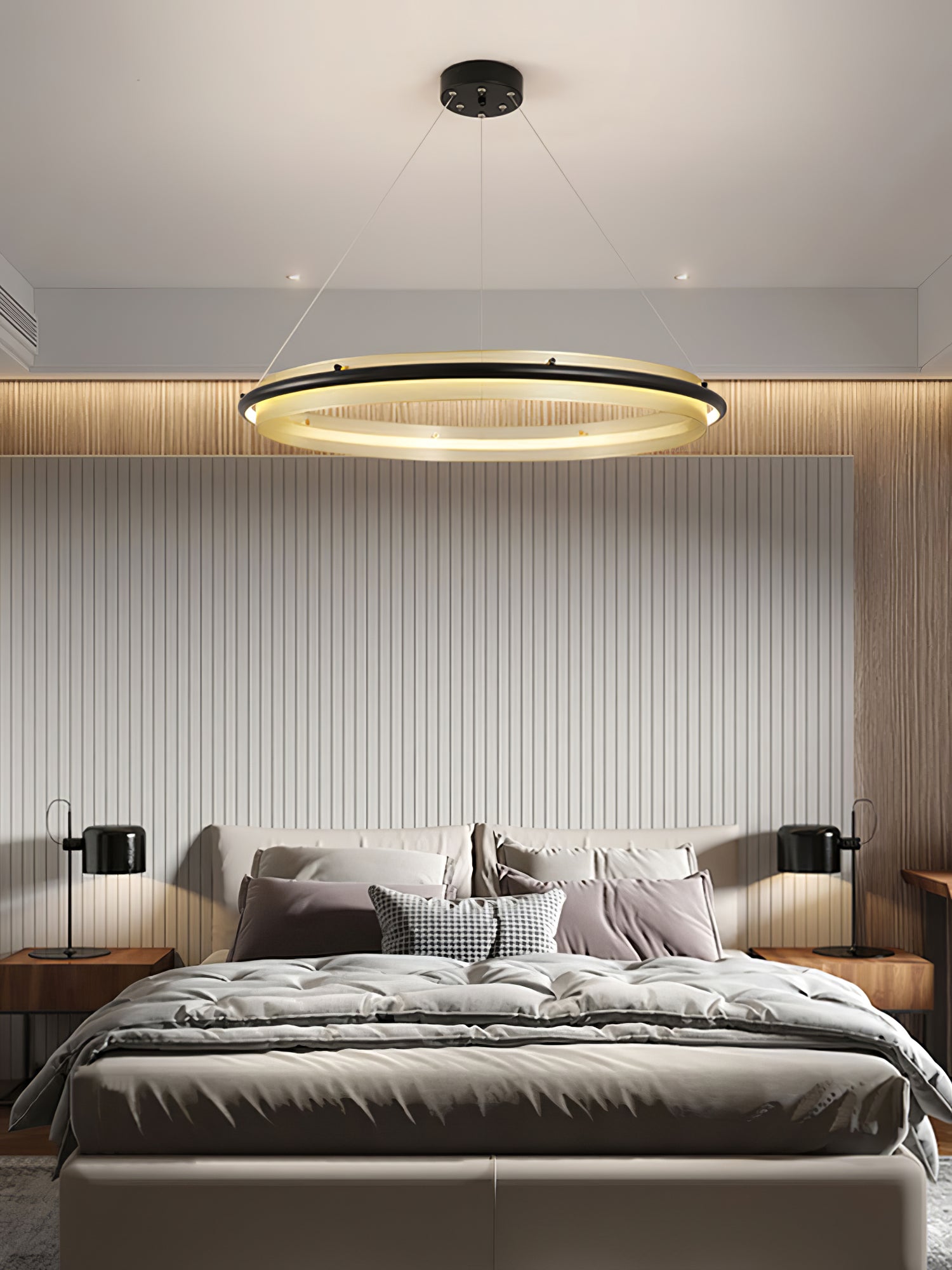 Erveliel Modern Minimalistisch LED Rund Kronleuchter-Letslighting