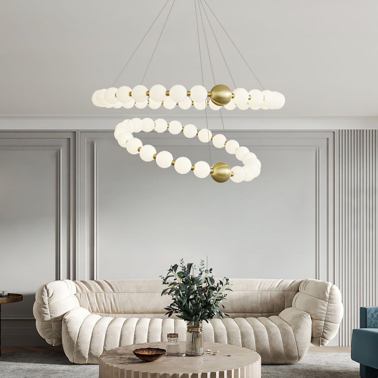 Cetalan Elegance Art Pearls Kunststoff-Kronleuchter-Letslighting