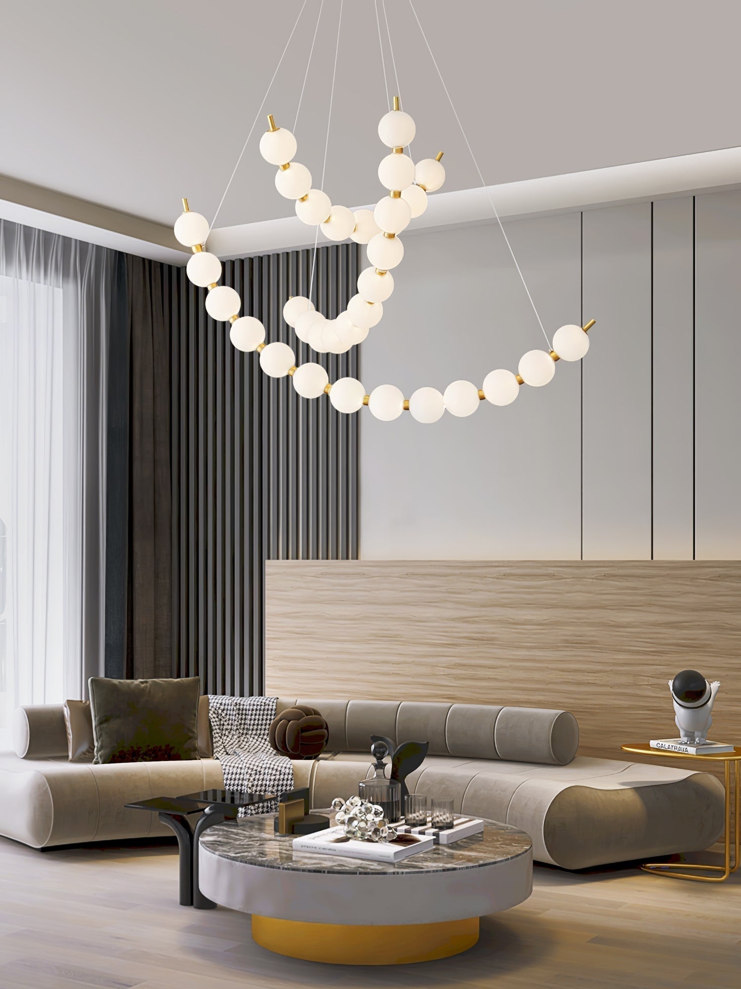 Cetalan Elegance Art Pearls Kunststoff-Kronleuchter-Letslighting