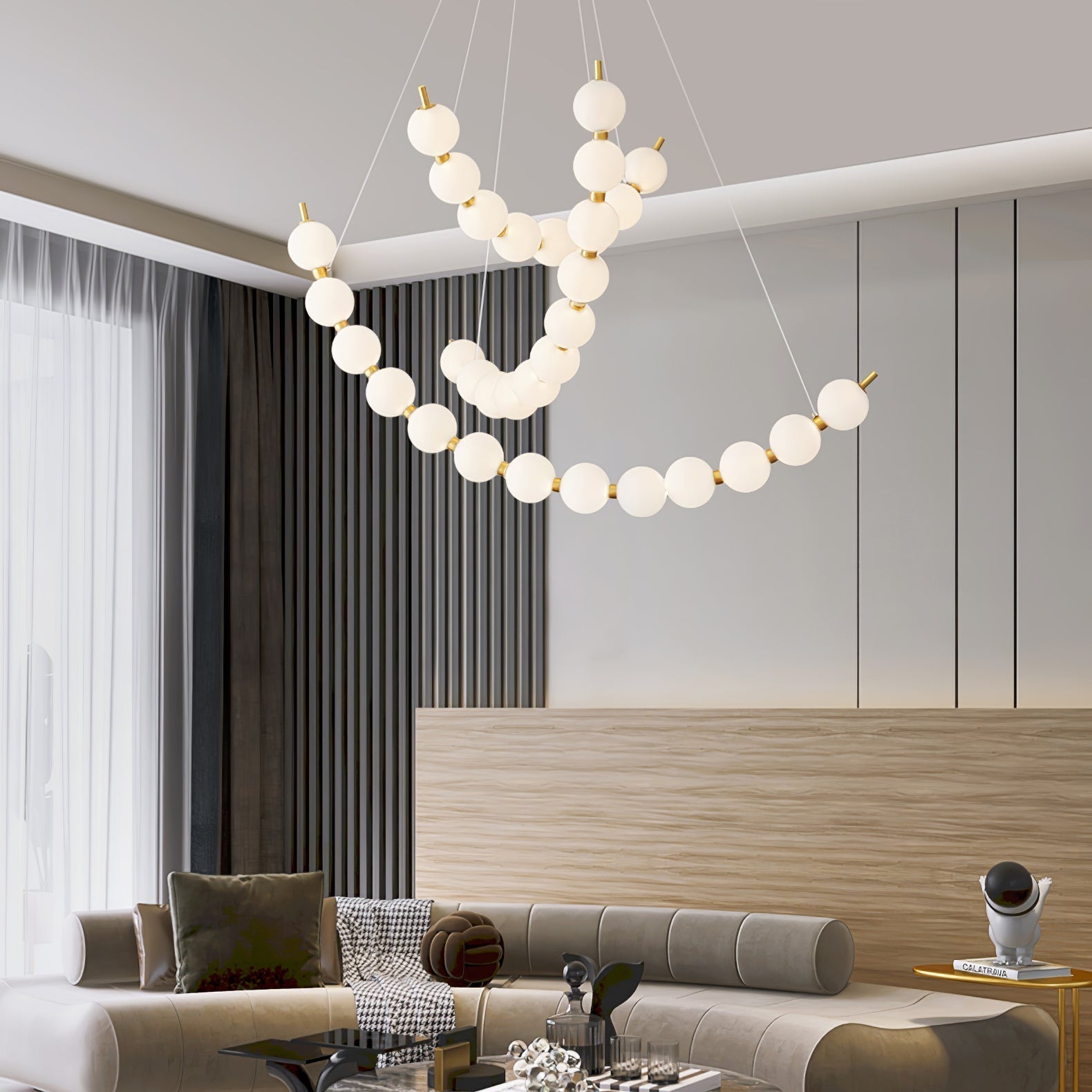 Cetalan Elegance Art Pearls Kunststoff-Kronleuchter-Letslighting