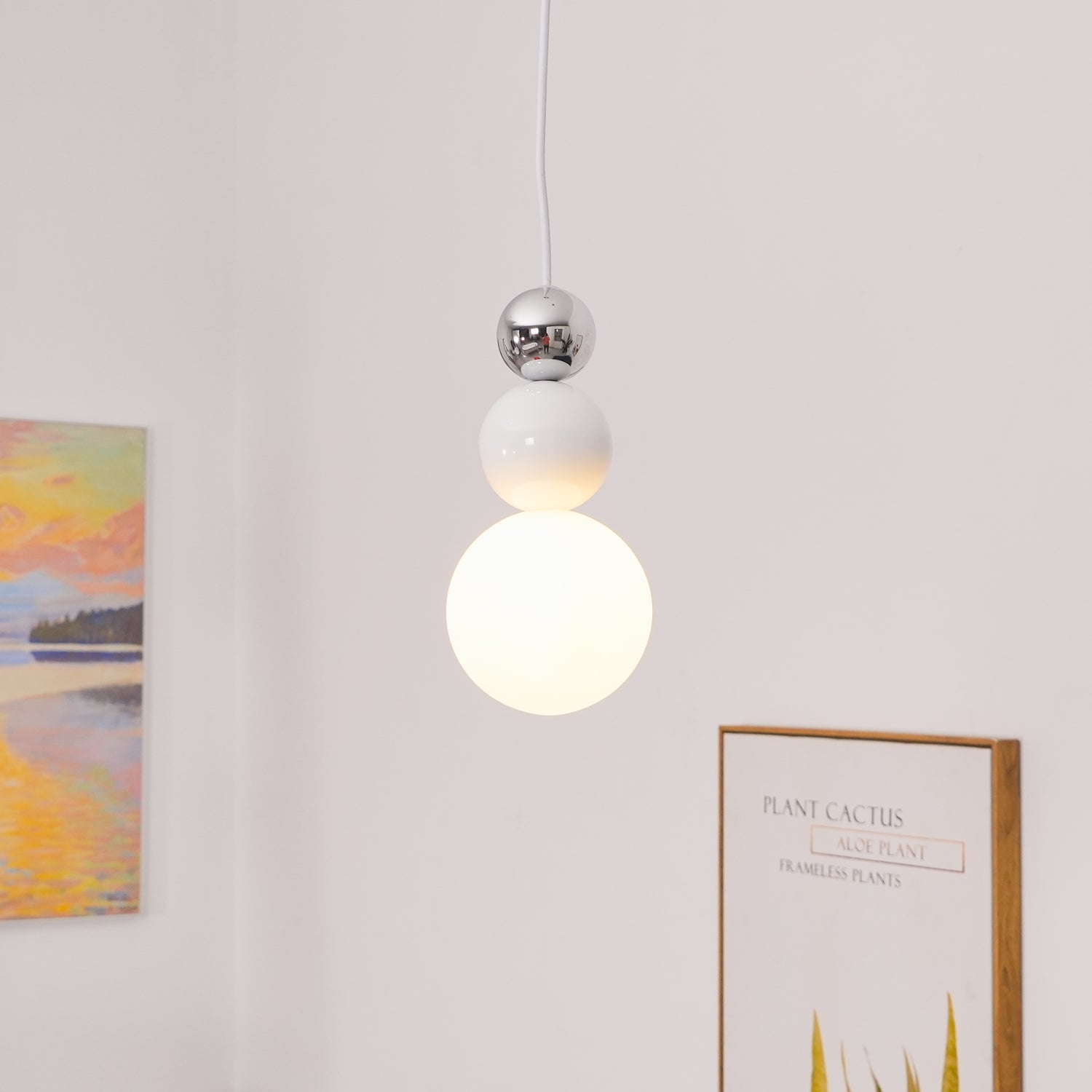 Orbis Wall Lamp White Minimalist Acrylic Living Room Bedroom | Letslighting-Letslighting