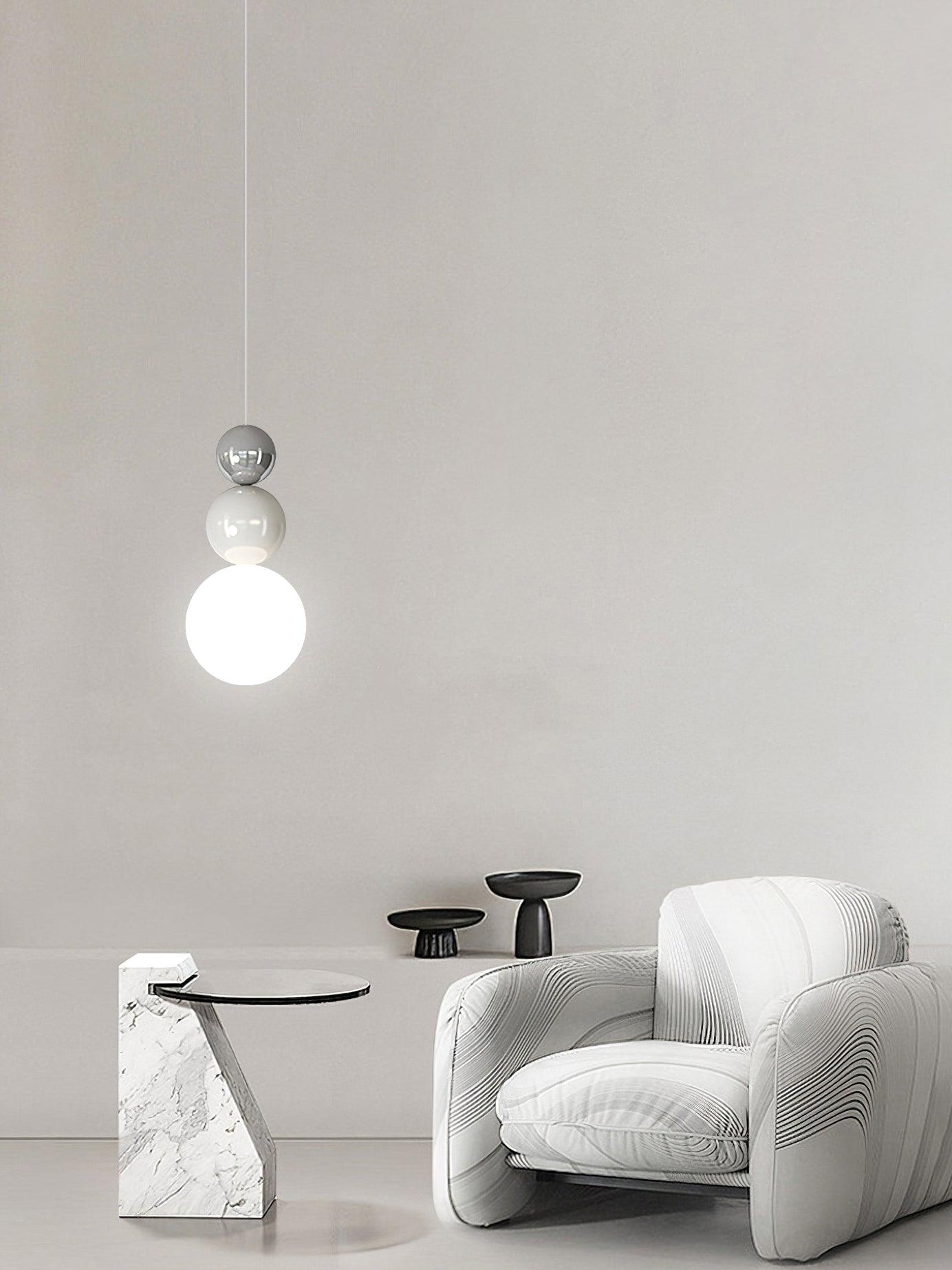 Orbis Wall Lamp White Minimalist Acrylic Living Room Bedroom | Letslighting-Letslighting
