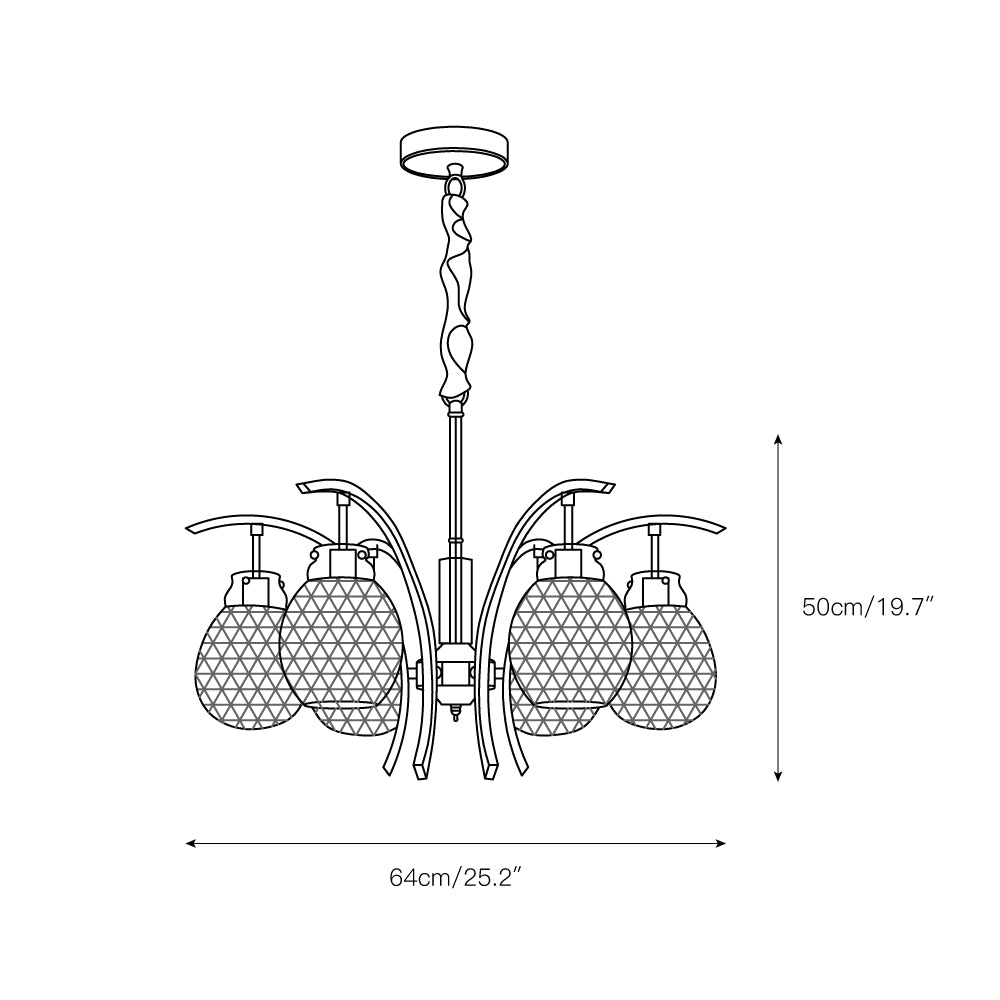 Adams Postmodern Luxury Glass Chandelier - Letslighting