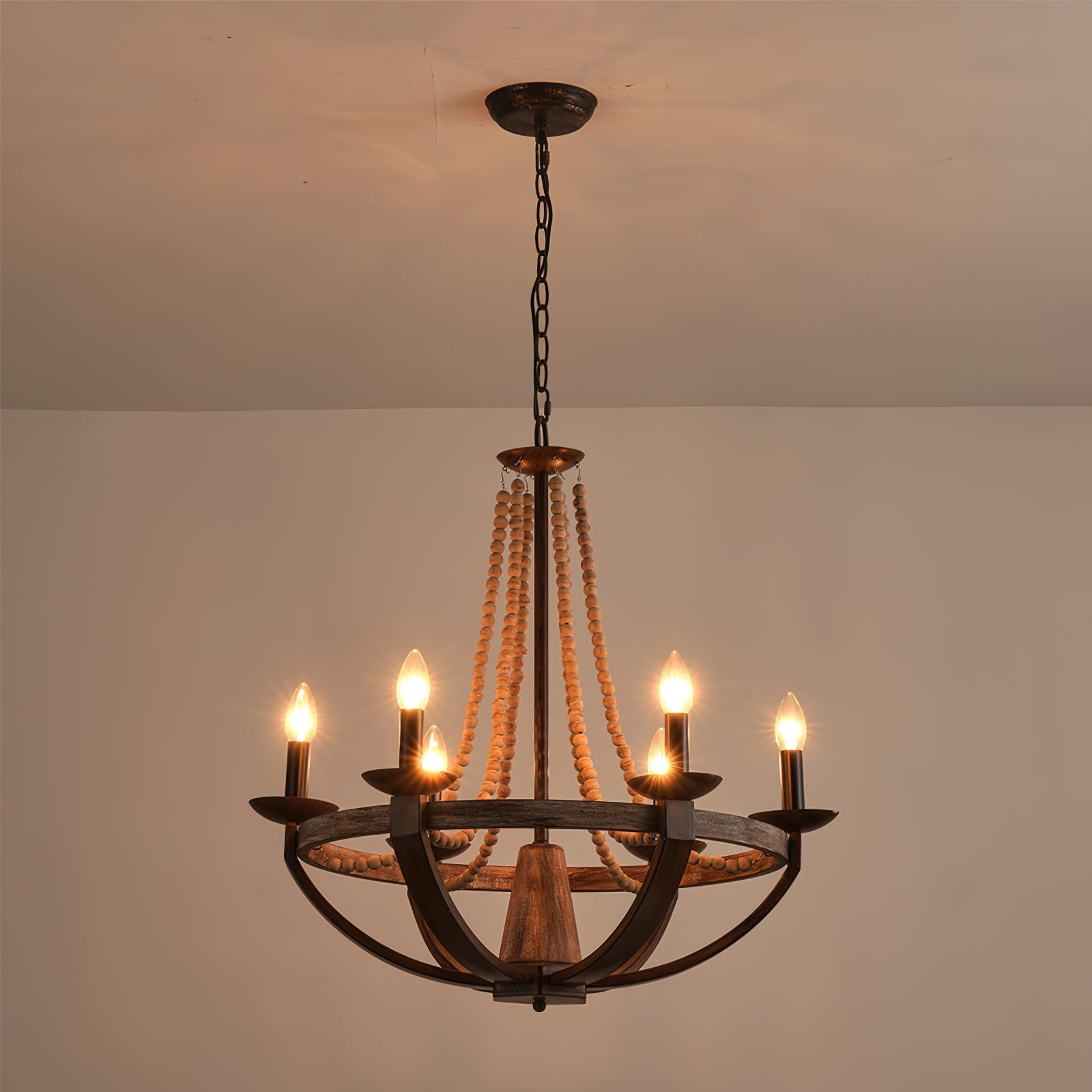 Adan Modern Traditional Wood Chandelier - Letslighting
