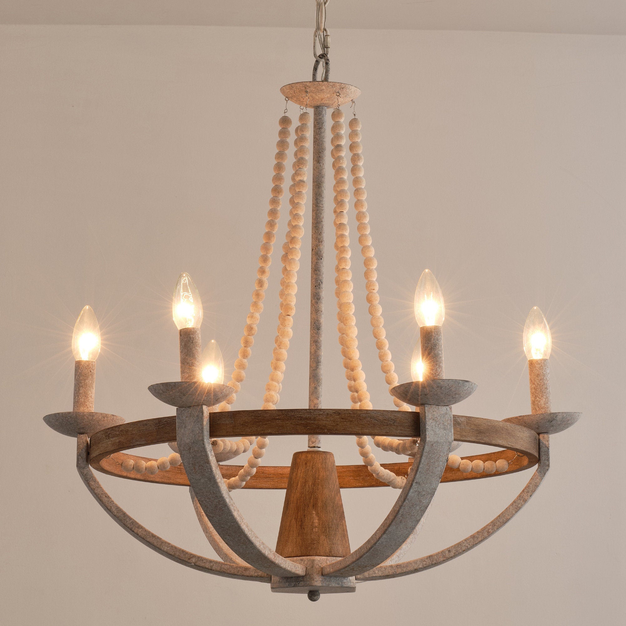 Adan Modern Traditional Wood Chandelier - Letslighting