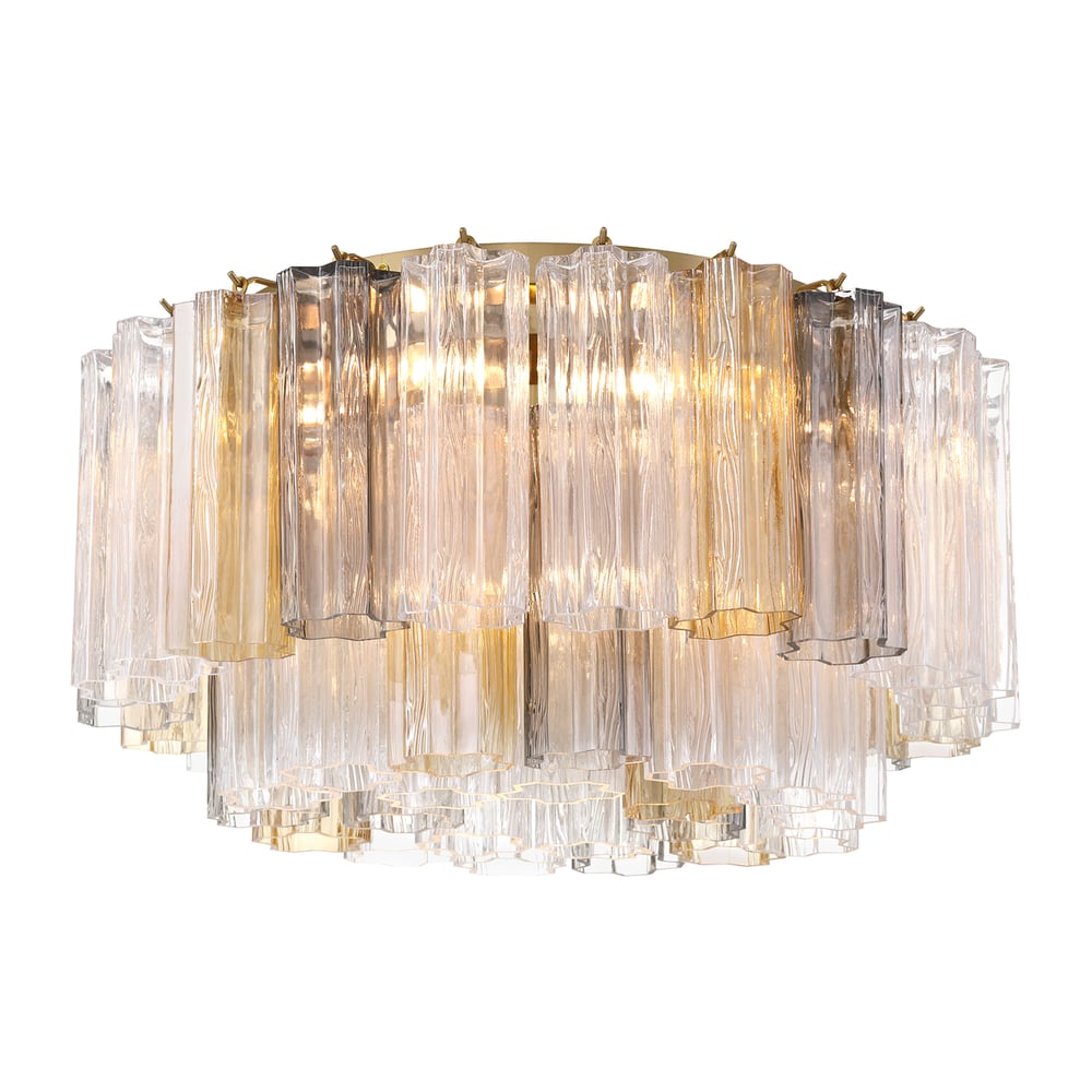 Aurora Ceiling Lamp Glass Tube Layered Amber - Neutralighting