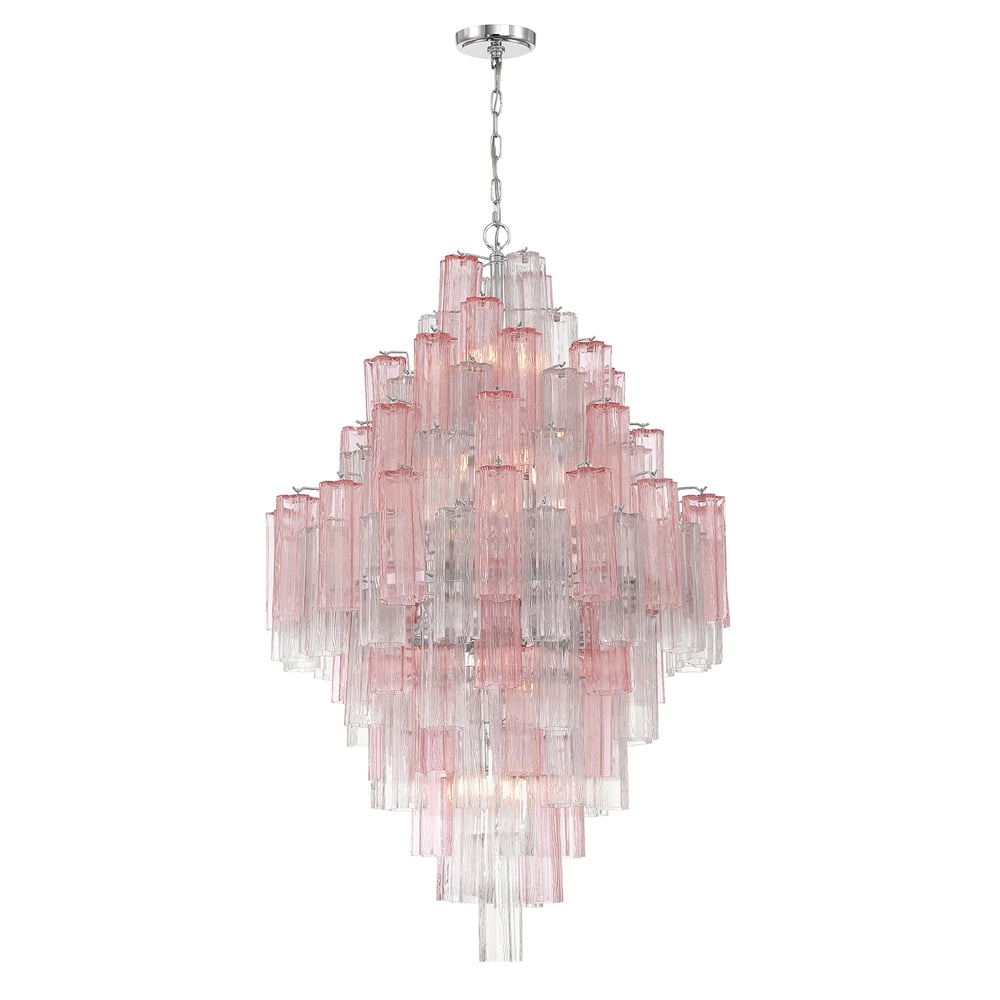 Aurora Diamond Chandelier Glass Tube Layered Amber - Neutralighting