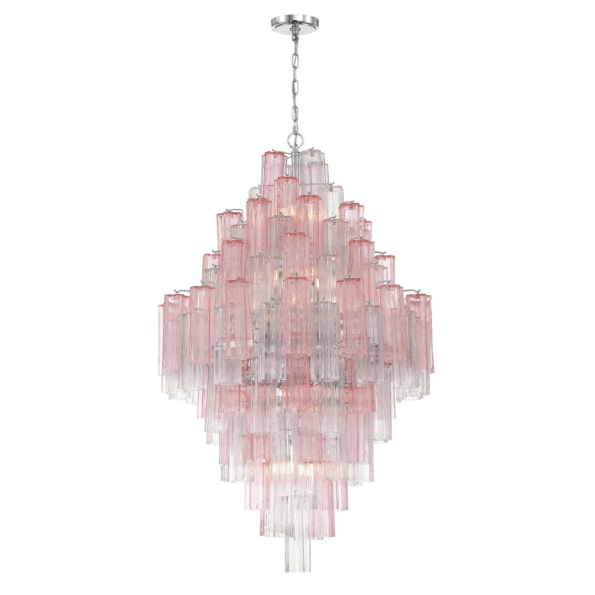 Aurora Diamond Chandelier Glass Tube Layered Amber - Neutralighting