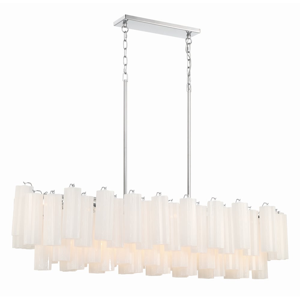 Aurora Linear Chandelier Glass Tube Tiered Amber - Neutralighting