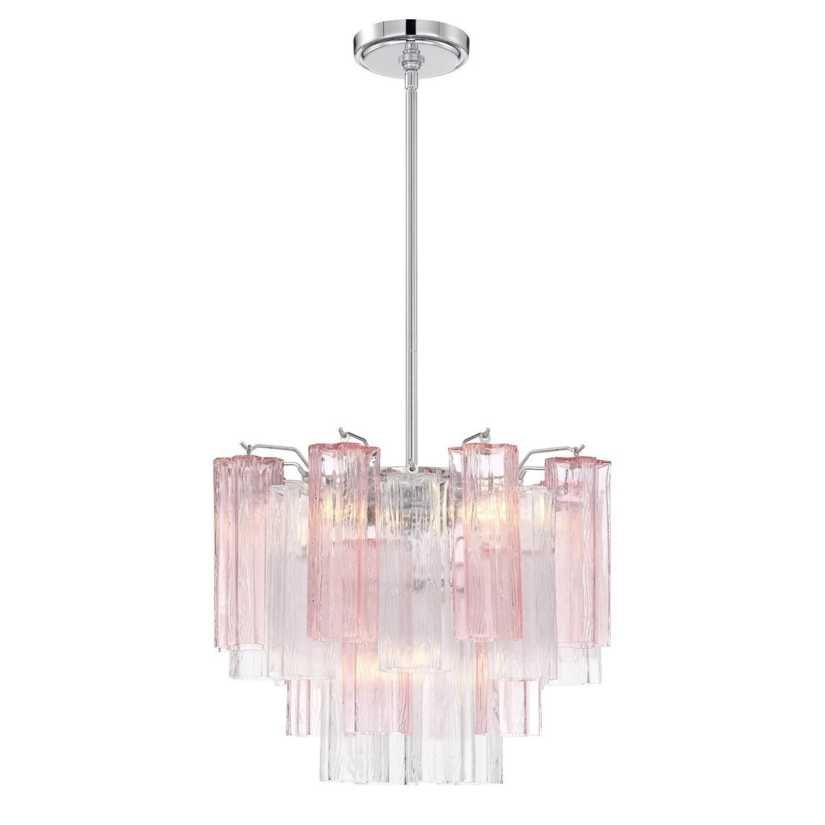 Aurora Murano Chandelier Glass Tube Layered Amber - Neutralighting